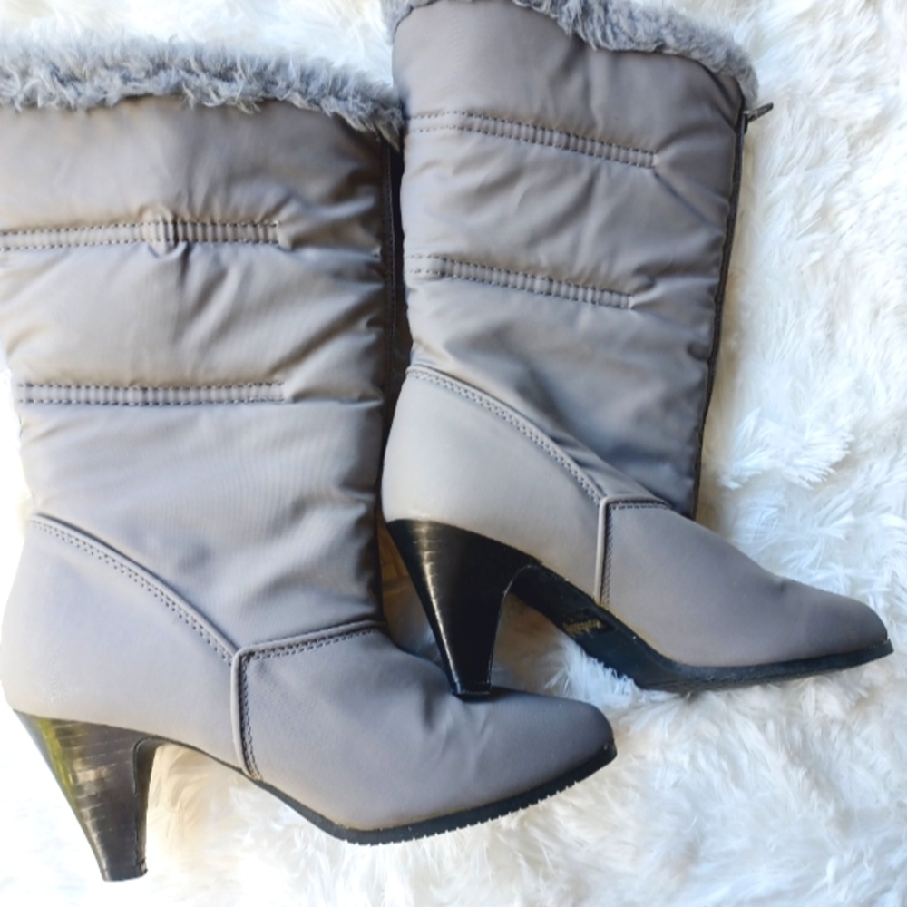 🔥 Woodbridge Fuzzy Lined Gray Boots Sz 6